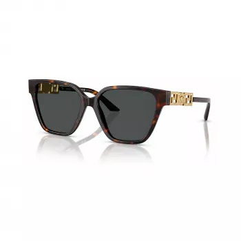 Versace VE4471B10887 Women's Sunglasses – Havana Frame, Dark Grey Lenses, 56mm