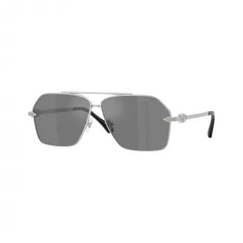 Versace VE2284-10006G Men's Sunglasses, Black Frame, Grey Lenses, 63mm