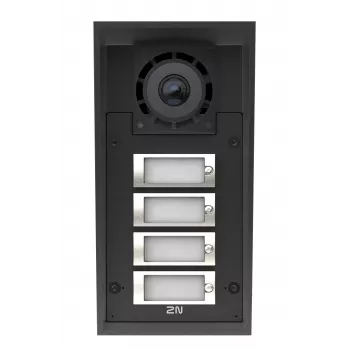 2N IP Force 2.0 IP Video Door Intercom with 4 Call Buttons, IP69K, HD Camera 9151304C