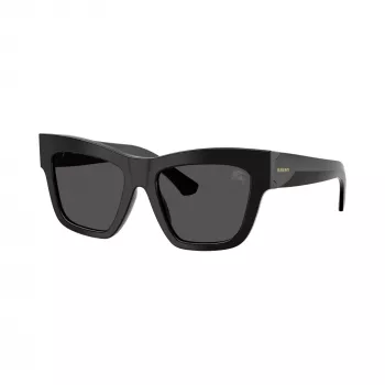 Burberry BE4449-300187 Women's Cat-Eye Sunglasses, Black Frame, Grey Gradient Lenses, 53mm