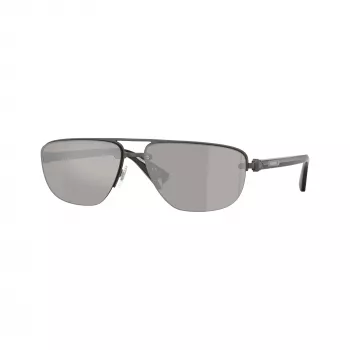 Burberry BE3164-13166G Men's Aviator Sunglasses, Black Frame, Grey Gradient Lenses, 62mm