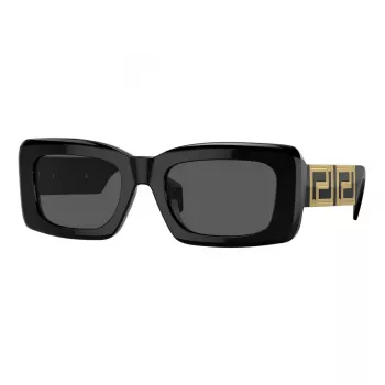 Versace VE4444UGB187 Women's Cat-Eye Sunglasses, Black Frame, Grey Gradient Lenses, 54mm