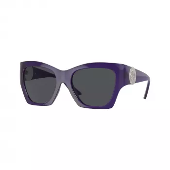Versace VE4452-541987 Women's Sunglasses, Black Cat-Eye Frame, Grey Lenses, 55/19/135 mm