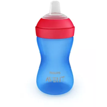 Philips Avent My Grippy Training Cup with Soft Spout 300ml, 9M+, Blue