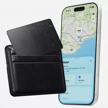 NOMAD Tracking Card V2 - Wallet Finder Card Compatible with Apple Find My (Black)