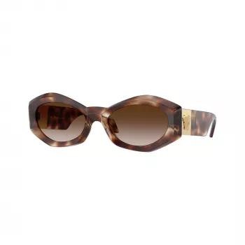 Versace VE4466U Men's Sunglasses, Square, Acetate, Black Frame, Grey Lenses, 54mm VE4466U54613B