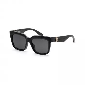 Burberry BE4419F300187 Women's Sunglasses, Square, Black Frame, Grey Lenses, 54mm