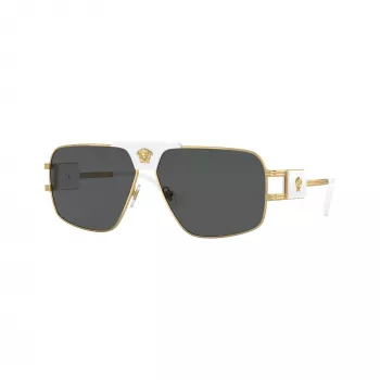 Versace VE2251-147187 Men's Pilot Sunglasses, Gunmetal Frame, Grey Lenses, 63/12/145 mm