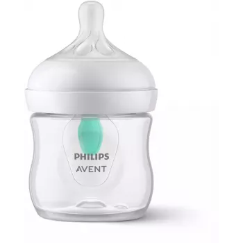 Philips Avent Natural Response Anti-Colic Baby Bottle with AirFree Vent, 125 ml, Newborn Flow 1, 0m+