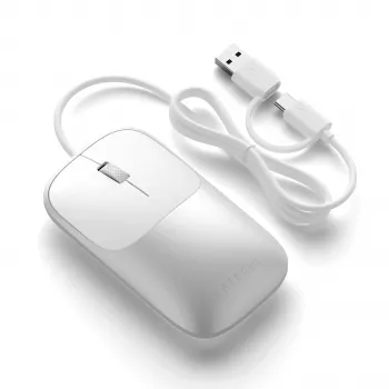 Satechi Slim LX Cable Mouse, Silver