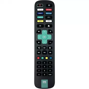 One For All URC4923 Replacement Remote Control for Roku TV, Learning Function, 1 Device, Black