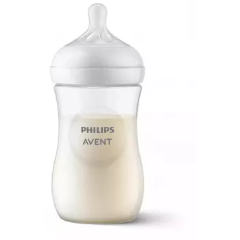 Philips AVENT Natural Response Baby Bottle 260 ml, Medium Flow Teat, 1m+