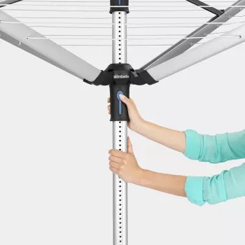 Brabantia Lift-O-Matic rotary clothes line 50 m, Metallic Grey