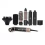Melissa 7-in-1 multifunction hair styler, ceramic-coated, 180°C, Black/Silver