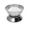 Tristar KW-2453 Digital Kitchen Scale with Stainless Steel Bowl, 5 kg Capacity, 1 g Accuracy, LCD Display, Tare Function, Silver
