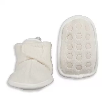 Lodger Slipper Teddy Baby Shoes, Cloud Dancer, 12-18 Months