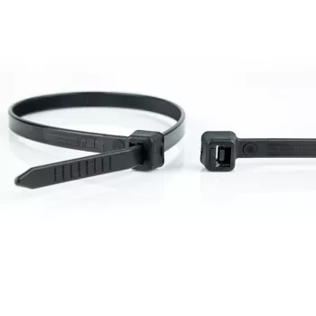 WKK 120196071 Cable Ties 300 mm x 4.8 mm Black Heat-Stabilised UV-Stabilised Oil and Solvent Resistant