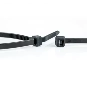WKK 120196071 Cable Ties 300 mm x 4.8 mm Black Heat-Stabilised UV-Stabilised Oil and Solvent Resistant
