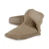 Lodger Teddy Baby Slippers, Beige, 12-18 Months, Non-Slip Sole, Soft Fleece