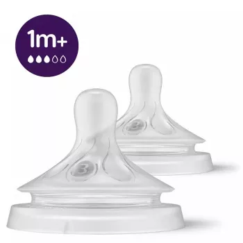 Philips Avent Natural Response Silicone Teat Medium Flow 1M+ (2-Pack)