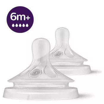 Philips Avent Natural Response Silicone Teats, Very Fast Flow, 6m+, 2 Pack