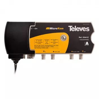 Televes KVE3035RK65 CATV Broadband Amplifier 30/35dB with Return Channel 5-65MHz 28dB (534412)