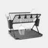 Brabantia Foldable Dish Drying Rack, Large, Dark Grey