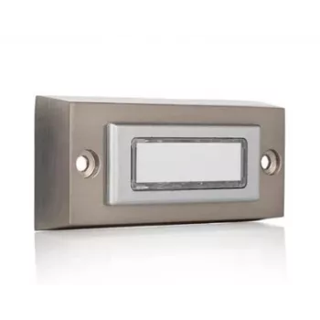 Byron DBW-21036 Stainless Steel Doorbell Push Button with Name Plate