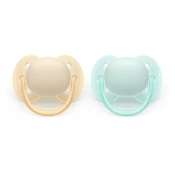Philips Avent Ultra Soft Pacifier Neutral, 0-6 Months, 2 Pack