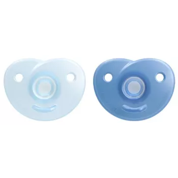Philips Avent Soothie Silicone Pacifier with Silicone Shield, 0-6 Months, 2 Pack