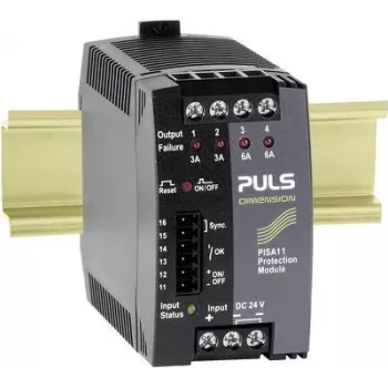 PULS DIMENSION PISA11.203206 4-Channel electronic protection module 24V DC, 2x3A + 2x6A, DIN rail