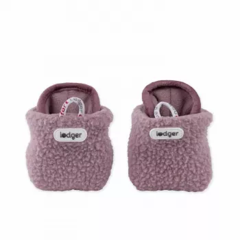 Lodger Slipper Teddy Baby Shoes, Pink, 0-3 Months, Non-Slip, Fleece, Unisex