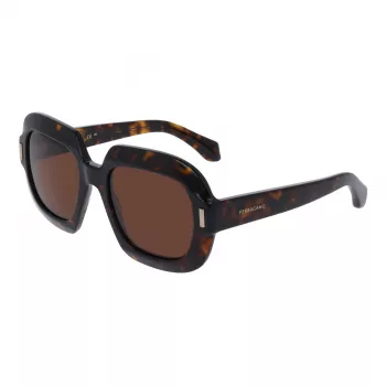 Ferragamo SF2068SE-242 Women's Cat-Eye Sunglasses, Havana/Brown Gradient, 54mm