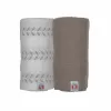 Lodger Swaddler Solid Matcha Cotton Muslin Swaddle, Birch/Buffalo, 110x110 cm, 2-Pack