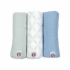 Lodger Swadler Solid Matcha Cotton Swaddle, Peppermint, 70x70 cm, 3-Pack