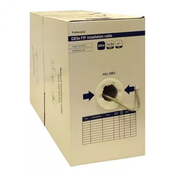 DSIT Alfaco Cat5e F/UTP solid core network cable 305m roll grey LSZH Eca