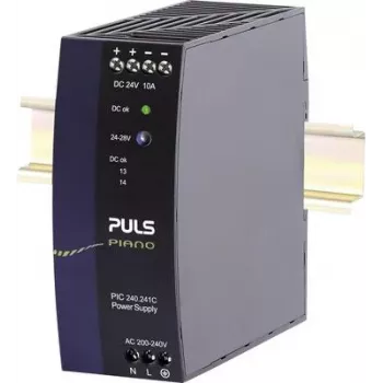 PULS Piano DIN Rail Power Supply 24V DC 10A 240W (PIC240.241C)