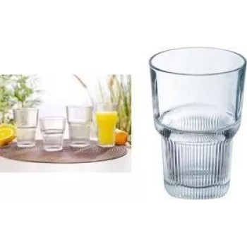 Esmeyer Arcoroc Starline Tempered Glass Drinking Glass, 310 ml, 6-Piece Set, Dishwasher-Safe, Stackable 384-6733