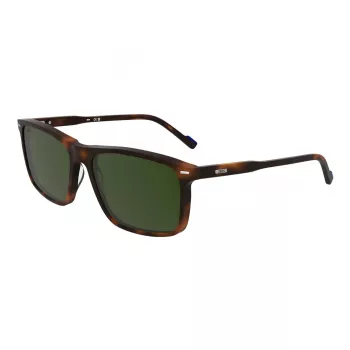 ZEISS Men's ZS25555S-230 Rectangular Sunglasses, Havana Frame, Brown Lenses, 58-17-145