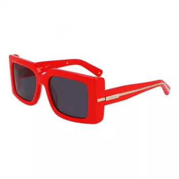 Ferragamo SF2032S-600 Women's Cat-Eye Sunglasses, Red Frame, Grey Gradient Lenses, 55/19/140 mm