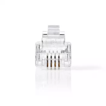 DSIT RJ11 Telephone Plug - 4-Pin - 10 Pieces (DC-RJ11-10PCE)