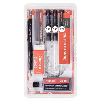 ARISTO mg1 pro Studio Technical Drawing Fineliner Set Black (AR64150)
