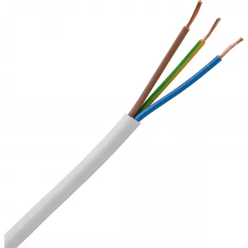HEINRICH KOPP H05VV5-F 3G1.5mm² White Flexible PVC Cable 5m 151805840