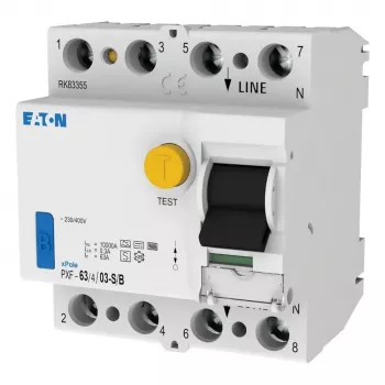 EATON PXF-63/4/03-S/B Residual Current Circuit Breaker, 63A, 4-Pole, 300mA, Type B Selective 300304