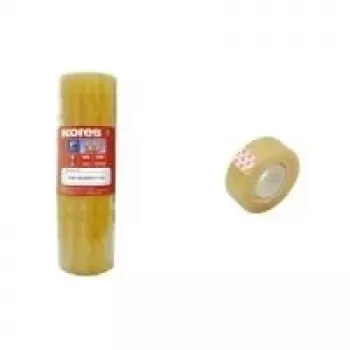 Kores Adhesive Tape Transparent PP 19 mm x 33 m, 8 Rolls (K51319)