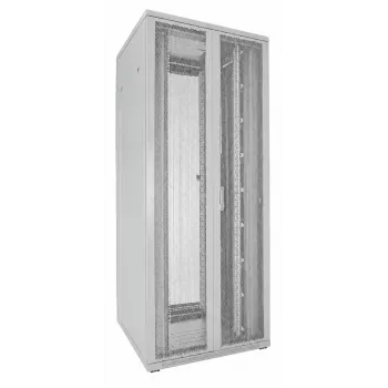 DSIT 42U 19-inch Server Rack Cabinet 800x800x2000mm White, Perforated Double Doors Front and Rear DS8842DD-W