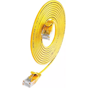 Wirewin SLIM UL6 1 GE - Cat.6 Slim-Light Cable, U/UTP, 1.0 m, Yellow (PKW-LIGHT-K6 1.0 GE)
