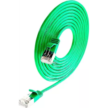 Wirewin Triotronik PKW-LIGHT-STP-K6 1.0 GN Cat6 STP Patch Cable, RJ-45 Plug to Plug, 1 m, Green
