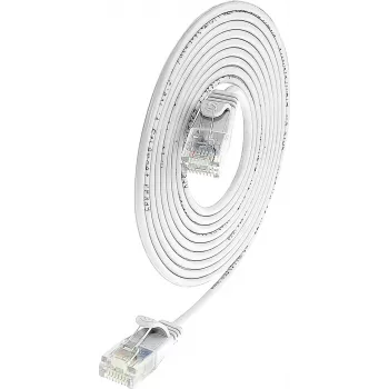 Wirewin Triotronik PKW-LIGHT-K6 5.0 WS Cat6 UTP Patch Cable, RJ-45 Plug to Plug, 5m, White