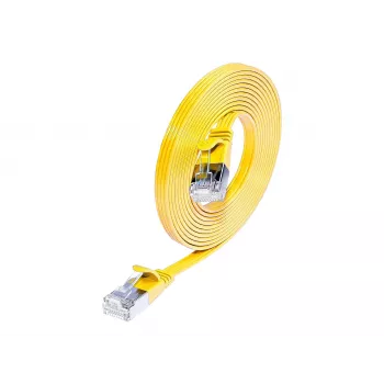 Wirewin Triotronik Cat6 U/FTP Patch Cable, 20 m, RJ45 Plug to Plug, Yellow PKW-STP-SLIM-KAT6 20.0 GE